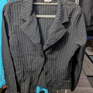Cleveland Street Black Pinstripe Blazer Size M